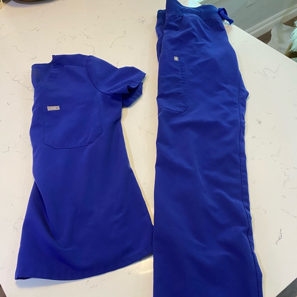Figs Scrub Set XS Royal Blue